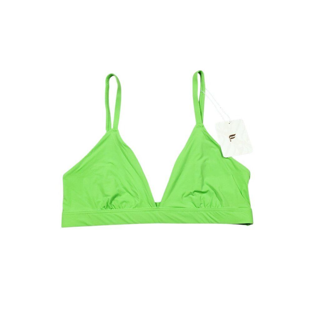Fabletics Fine Touch Triangle Bralette Women's Size Small Sour Apple Green
